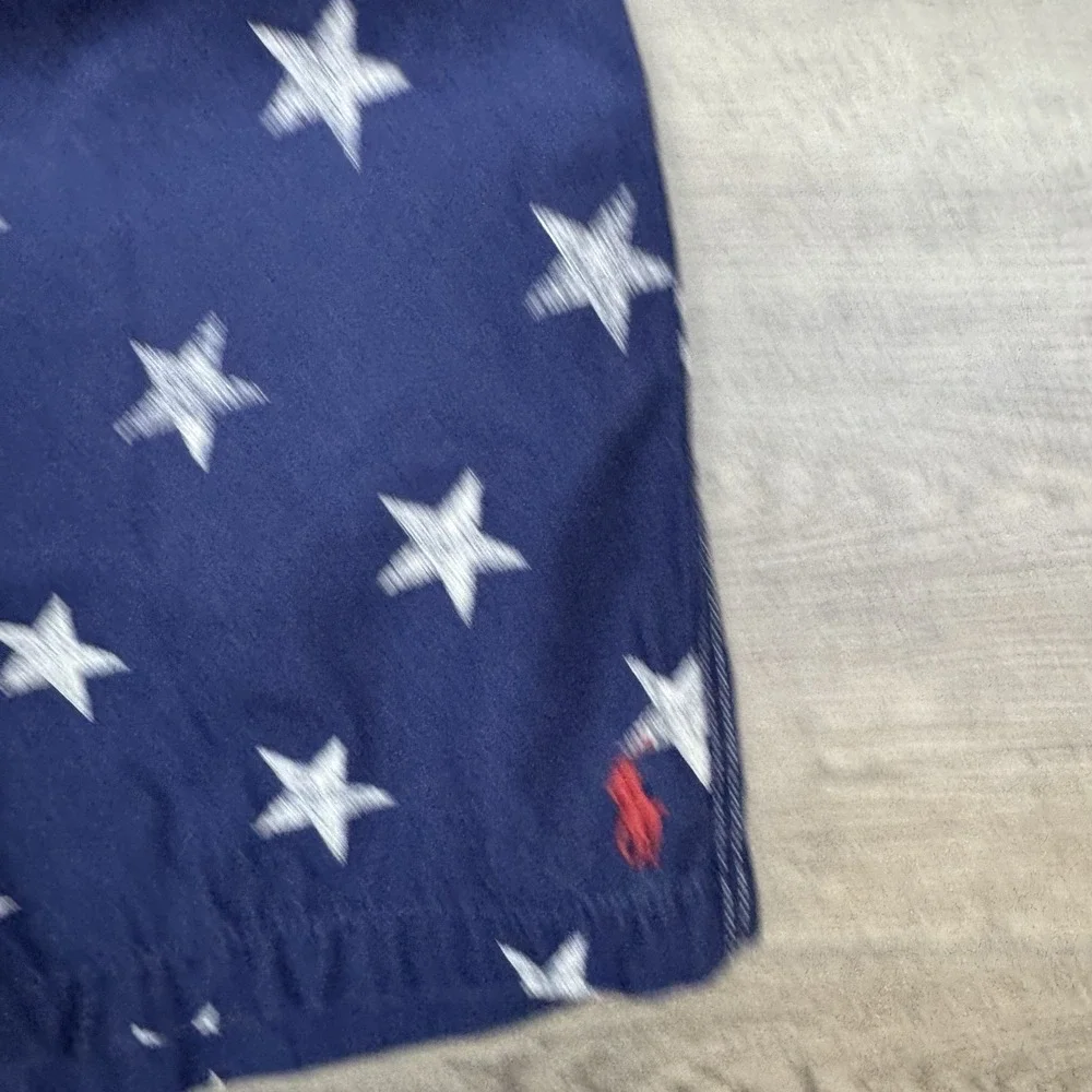 Polo Ralph Lauren Blue Star Bathing Suit Boys Sz 18 Prep Beach‎ Resort